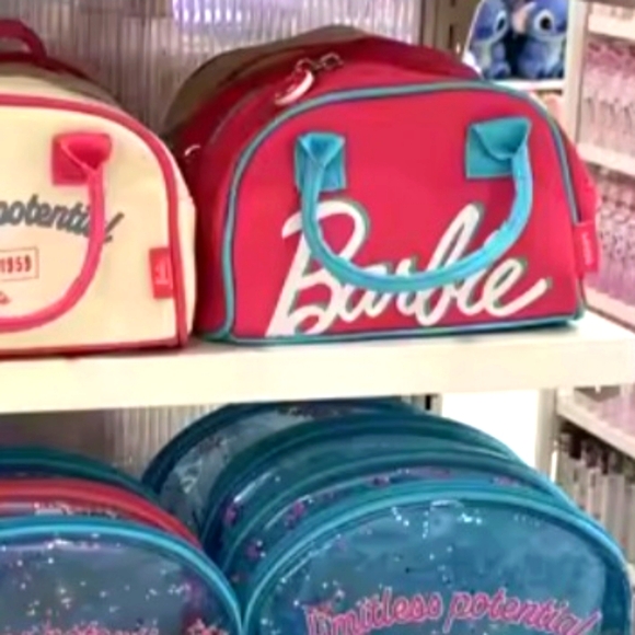 Barbie × Miniso Collection 65th Anniversary Series Pink Logo Handbag Purse - Picture 2 of 11